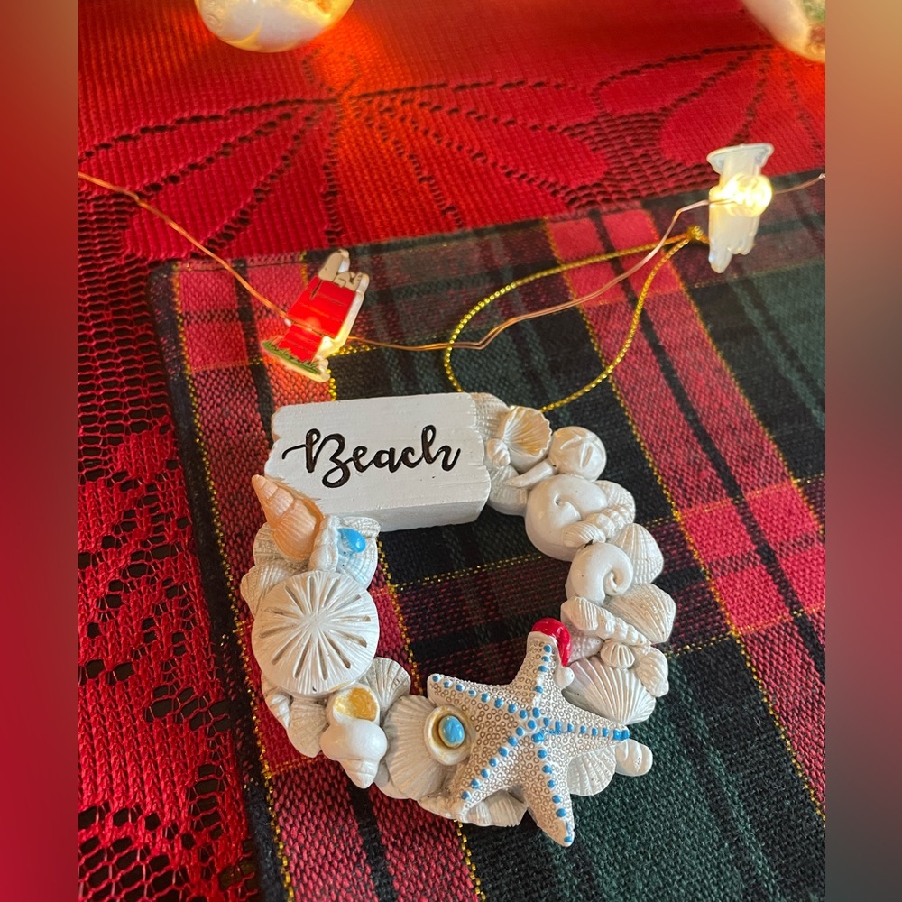 Beach Seashell look Christmas Ornament 🐚🎄